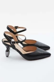 Kadın Hakiki Deri Kısa Topuklu Stiletto - 9