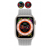 Watch 8 Pro Amoled 45mm 1,9 inç Ekran PR-9HK Pusulalı Vidalı Kilitli 2 Kordonlu Akıllı Saat - 1