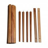 Ahşap Katlanır Rulo Masa Kamp Outdoor Bahçe Araç Araba Masası Çantalı 60x57 - 2