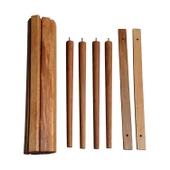 Ahşap Katlanır Rulo Masa Kamp Outdoor Bahçe Araç Araba Masası Çantalı 60x57 - 3