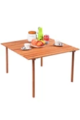 Ahşap Katlanır Rulo Masa Kamp Outdoor Bahçe Araç Araba Masası Çantalı 60x57 - 1