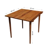 Ahşap Katlanır Rulo Masa Kamp Outdoor Bahçe Araç Araba Masası Çantalı 60x57 - 7