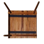 Ahşap Katlanır Rulo Masa Kamp Outdoor Bahçe Araç Araba Masası Çantalı 60x57 - 11