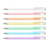 Pentel Hybrid Milky Pastel Jel Roller Kalem 0.8mm 7 RENK SET - 1