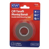 Kraf Çift Taraflı Montaj Bantı Extra Güçlü Dış Mekan 19 mm x 1,5 mt - 1
