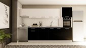 Visas Concept 320 Cm Kayra Hazır Mutfak Dolabı Aspiratör Ve Ankastre Kiler Modüllü Beyaz Ve Siyah (TEZGAH DAHİL) - 1