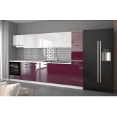 Visas Concept 320 Cm Elif Hazır Mutfak Dolabı Parlak Hıgh-Gloss Kiler, Ankastre Ve Aspiratör Modüllü Kapaklı (Tezgah Dahil) - 4