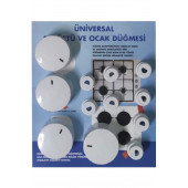 Silverline Ankastre Set Üstü Ocak Düğmesi 4 lü Takım Beyaz - 1