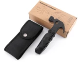 Valkyrie Çok Fonksiyonlu Çekiç Çakı Çantalı Kamp Outdoor Testere Tornavida Seti Siyah - 3