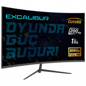 Casper Excalibur M.E238FHD-G 23.8" 200Hz 1ms 300NIT (HDMI+Display) Curved Freesync + G-Sync FHD LED Monitör - 1