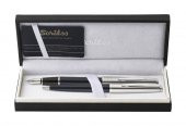 Scrikss Vintage 33 Dolma Kalem ve Tükenmez Kalem İkili Set Siyah - 1