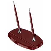 Scrikss 17 Masa Takımı Dolma Kalem - Tükenmez Kalem Bordo - 6