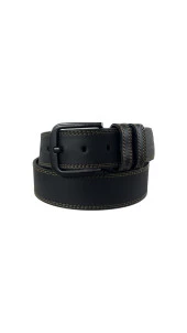 Fossil Siyah Çift Dikiş Suni Deri 4,5 cm Erkek Kemeri 105 thumbnail 2