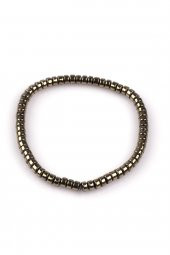 Hematit Doğal Taş Bileklik 2 x 4 mm Rondel Kesim thumbnail 2