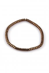 Gold Renkli Hematit Doğal Taş Bileklik 2 x 4 mm Rondel Kesim thumbnail 2