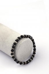 Lav Taşı - Jade Doğal Taş Bileklik 6 x 3 mm Rondel Kesim thumbnail 1