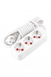 Ayka Ay-ka Üçlü Topraklı Ç.k. Klemesli Grup Priz 3m. - 1