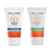 Solaris Tüm Cilt Tipleri İçin Güneş Kremi SPF 50+ (50 ml) ve Yaşlanma Karşıtı Güneş Kremi SPF 50+ (50 ml) - 1