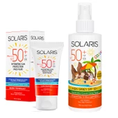 Solaris Tüm Cilt Tipleri İçin Güneş Kremi SPF 50+ (50 ml) ve Çocuk Güneş Kremi Sprey SPF 50+ (150 ml) - 2