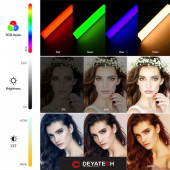 Deyatech Led RGB R1000 Işık Video Çekimi Youtube TikTok Instagram Video Fotoğraf Renkli Çekim - 6