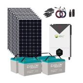 Güneş Enerjisi Bağ Evi Solar Paketi 6.2kW Hibrit İnverter 410W Panel & 100Ah Jel Akü - 1