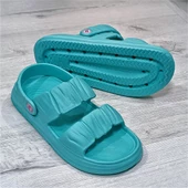 Calx 1260 Su Yeşili Hafif Rahat Kadın Terlik & Sandalet - 7