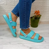 Calx 1260 Su Yeşili Hafif Rahat Kadın Terlik & Sandalet - 4