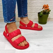 Calx 1260 Kırmızı Hafif Rahat Kadın Terlik & Sandalet - 1