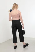Kadın Yüksek Bel Straight Fit Jean Pantolon Siyah - 6