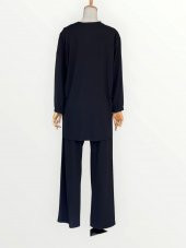 PİS DİKİŞLİ BOL PAÇA PANTOLONLU BAMBU TAKIM - 3