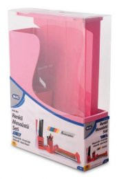 Mas Vivid Renkli Masa Seti 4 Parça PEMBE - 1