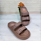 Akınalbella 282 Vizon Hafif Rahat Günlük Havuz Plaj Ayarlanabilir Çift Tokalı Terlik thumbnail 9