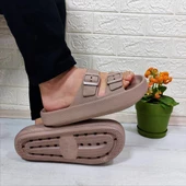 Akınalbella 282 Vizon Hafif Rahat Günlük Havuz Plaj Ayarlanabilir Çift Tokalı Terlik thumbnail 1