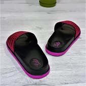 Calx Fuşya Simli Orthopedic Taban Şık Günlük Kadın Terlik thumbnail 8