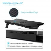 COOLCOLD Gaming 4 Fanlı Işıklı Notebook Laptop Soğutucu Stand - 4