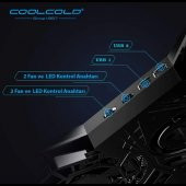 COOLCOLD Gaming 4 Fanlı Işıklı Notebook Laptop Soğutucu Stand - 6