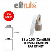 Elitrulo Termal Karton Raf Etiketi 38mm x 100mm ÇENTİKLİ - 350 Adet - 1