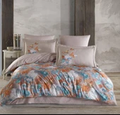 Hobby Premium Deluxe 300TC Çift Kişilik Saten Nevresim Takımı Dolce Vita Bej - 1