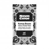 Nova Color Toz Kumaş Boyası 12 gr GRİ - 1