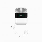DVIP P45 TWS 5.0 Dijital Ekranlı Bluetooth Kulaklık Beyaz - 1