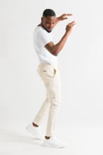 Çift Pileli Regular Fit Beli Lastikli İplikli Yazlık İnce Kumaş Erkek Jogger Pantolon thumbnail 2