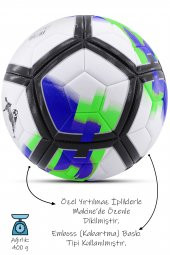 Telvesse Futbol Topu LaLiga Pompalı Sert Zemin Halı Saha Futbol Topu No:5 Yeşil 036 - 3