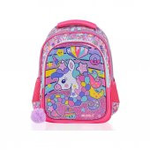 MIKRO OKUL CANTASI MUGGLE HAPPY UNICORN PEMBE 6443 - 1