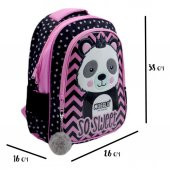 MIKRO OKUL CANTASI MUGGLE PANDA SIYAH MU7303 - 2