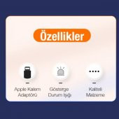 Coofbe Apple Pen Şarj Dönüştürücü Lightning to Lightning Dönüştürücü Apple Pencil Kalem Şarj Adaptörü thumbnail 4