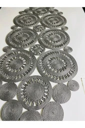 Oval Hasır Halı - Oval Jüt Halı - Oval Örme Hasır - 1