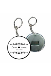 Özcan Tasarım Kişiye Özel Açacaklı Düğün Anahtarlık - Nişan Anahtarlık- Söz Anahtarlık ( 25 Adet ) thumbnail 1