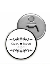 Kişiye Özel Açacaklı Düğün Magnet - Nişan Magnet - Söz Magnet ( 25 Adet ) - 1