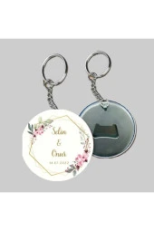 Özcan Tasarım Kişiye Özel Açacaklı Düğün Anahtarlık - Nişan Anahtarlık- Söz Anahtarlık ( 25 Adet ) thumbnail 1