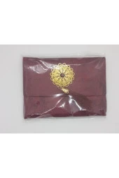 Lüks Çantalı Kadife Kaplı Yasin ( Bordo ) - 4